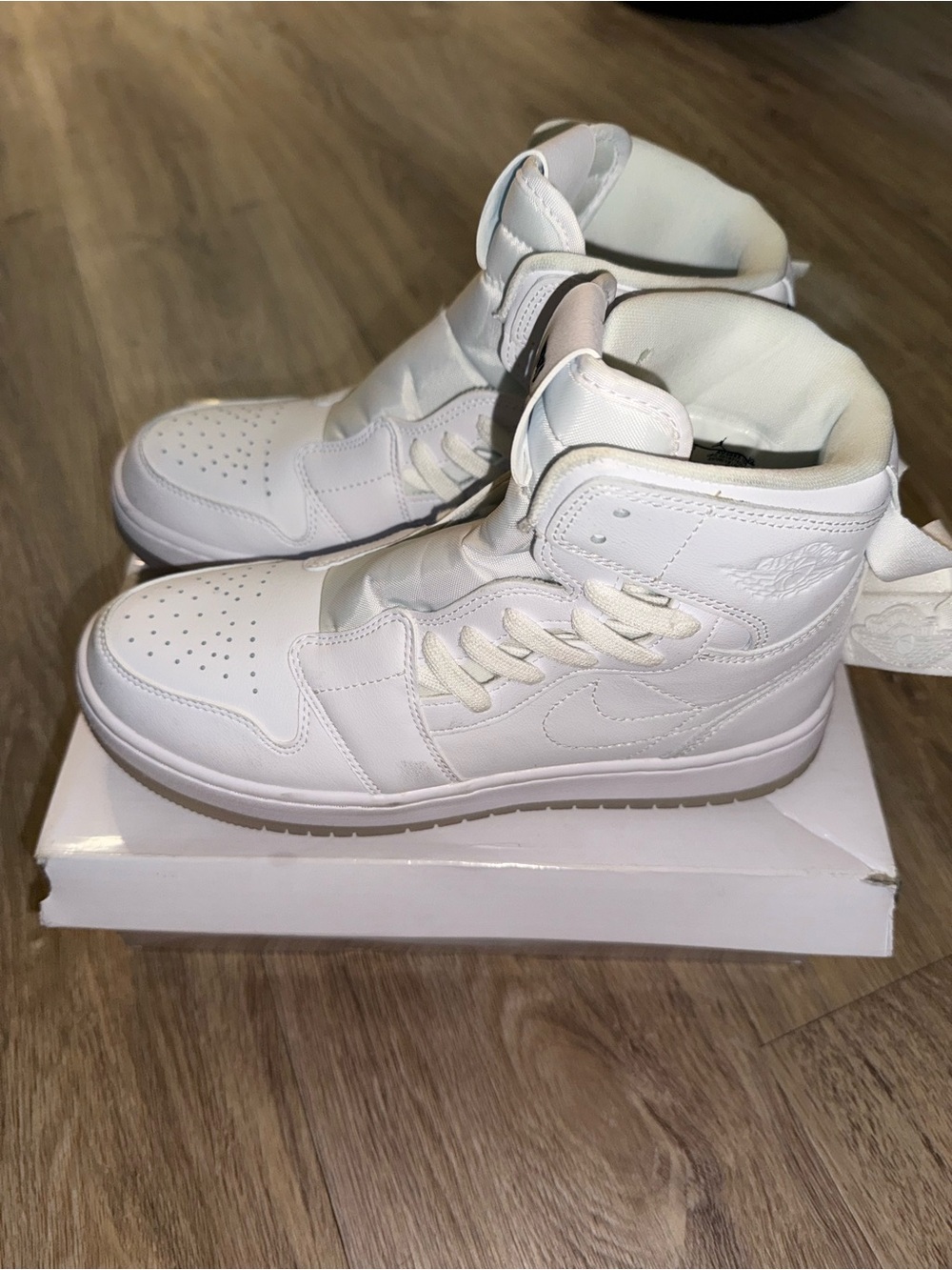 Nike Air All-White High-Top Sneakers - Picture 3 of 4